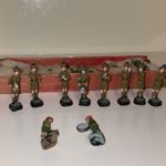 Indian Military Marching Band Figurines, Made Hand Painted Figures c1950's-60's