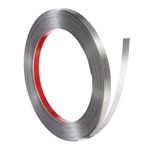 Wall Molding Trim 32.8 ft x 0.4 Inch Peel and Stick Strip Brushed Silver