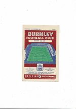 1956/57 Burnley v Leeds United Football Programme