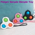 Simple Dimple Pop It Push Fidget Spinner Bubble Sensory Autism Toy Stress Relief