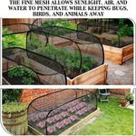 Foldable Pop-Up Mesh Plant Greenhouse Cover | Protective Cage with 4 Ground Stak