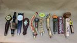 Lot Of 12 Wood Themed  Beer Tap Handles Man Cave Budweiser Michelob Woodchuck