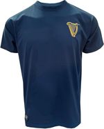 Guinness Harp Airforce Blue Embroidered Short Sleeve T-Shirt - Vintage Label