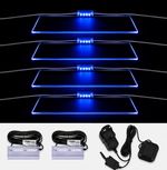 LED Lights Glass Shelf Kit 2 Clips Blue UK Power Adapter