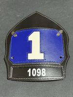 Firefighter helmet, Leather shield FDNY RESCUE 1 Morning Pride Ben 2