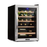 Wine Fridge Under Counter Refrigerator Drinks Cooler 65L 19 Bottles LED Silver 
