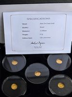 2.5g 5x 0.5g Coins 24ct Gold Proof Set, Elizabeth II 95th G&D Battle of Britain