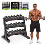 Adjustable 3-Tier 1100LBS Dumbbell Rack Heavy Duty Weight Rack Storage Shelf Gym