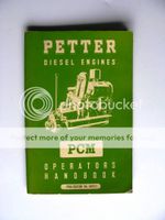 PETTER PCM Diesel Engine Operators Handbook c1960 #8012/1