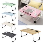 Folding Laptop Table Bed Desk Portable Lap Tray Breakfast Tray Reading Table