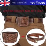 TOURBON Leather IWB/OWB Belt Handgun Holster and Hunting Leather Belt  (1 Set)