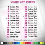 Personalised Name Vinyl Sticker Custom Text Decal Fancy Font Car Wall - v7