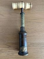 Dowler Thomason Mechanical Crested Brass & Bone Corkscrew from the 1800's
