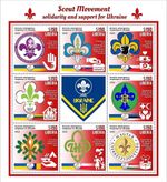 UKRAINE War Scouts SCOUT Movement Support Charity Aid Stamp Sheet (2022 Liberia)