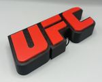 3D Printed UFC Ultimate Fighting Championship Logo Display Standing Sign