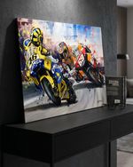 Valentino Rossi & Nicky Hayden prints on Canvas or silk paper by Greg Tillett