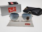 New Ray-Ban RB3025 Aviator Pilot Sunglasses Gold Frame Gradient Blue Lens  58mm