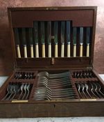 Goldsmiths & Silversmiths Co Ltd Canteen of Cutlery Vtg 50 Pieces Monogrammed D