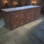 Large Antique Oak Chest Coffer.  Blanket Box.  17thC/18thC