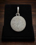 3Ct Round Cut White Moissanite Women's Beauty Pendant 14K White Gold Plated