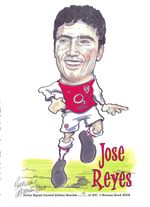 Jose Reyes (Arsenal) Limited edition artist signed print - 2003
