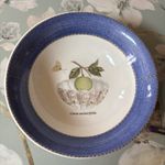 2 xWedgwood Sarah's Garden  17cm Dessert/Cereal Bowls Blue Rim 