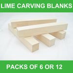 LIME  WOODCARVING BASSWOOD CARVING BLANKS BLOCKS  12 PACK OR 6 PACK 120x25x25