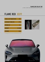 RED FLAME CHAMELEON TINT REAL PICTURE  1x1.5M 85%VLT UK ROAD LEGAL FREE DELIVERY