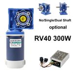 RV40 DC12/24V 300W New Worm Gear Reducer Gearbox Electric Gear Motor Gearmotors