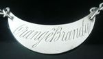 Sterling Silver ORANGE Brandy Decanter Label, Birmingham Antique 1897