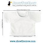 1x White Blank Teddy Bear Soft Toy T-Shirt for Sublimation & Transfer Printin...