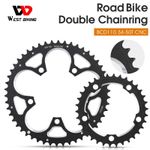 Road Bike Double Chainring BCD-110 34/50T Aluminium Tooth Plate 9/10/11 Speed