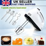 Electric Handheld Whisk 7 Speed Hand Mixer Kitchen Egg Beater Cream Cake Blender