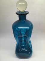 Kastrup Holmegaard Mid C20 Blue Kluk Kluk Decanter With Stopper