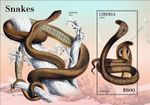SNAKES Reptiles/Animals/Wildlife/Snake MNH 1v-Stamp Sheet #4 (2022 Liberia)