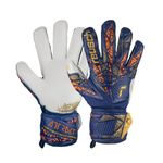 Goalkeeper Gloves Reusch Attract Grip Navy Blue Adult