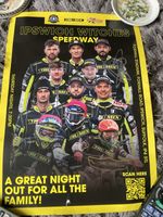 Ipswich Witches Speedway Danny King Signed Team Poster Autograph Memorabilia