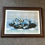 Valentino Rossi Signed Print In Frame - 22/500 THE BOY DONE GOOD by gruff jones