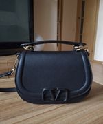 Fashion Black Valentino Strap Handbag Shoulder Bag