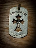 RARE Chrome Hearts 1998 Los Angeles "F* You" DogTag .925 Sterling Silver Vintage