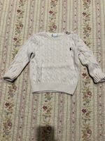 Ralph Lauren Ivory Cable Knit Crewneck Long Sleeve Pullover Sweater 18-24M
