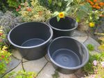 Round Sump Bucket Pond Pebble Pool Garden Water Feature Wildlife Refuge, 3 Sizes