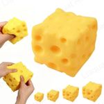 Squeeze Cheese Block Large Squishy Sensory Fidget Stress Novelty Toy.