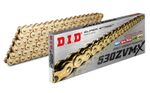 DID SUPER HEAVY DUTY X-RING GOLD MOTORCYCLE DRIVE CHAIN 530 ZVMX 116 L LINKS