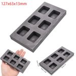 Gold Silver Graphite Ingot Mould Crucible for Casting Metal Six Hole 5inch