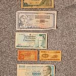 Mixed World Banknotes 5 Note Lot UK Scotland Yugoslavia Turkey China 5 Korun