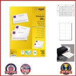 A4 Business Cards 185gsm Glossy White 150 Microperforated Sheets for Printing