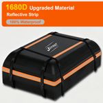 21 Cubic Feet Car Roof Bag 1680D Waterproof Luggage Carrier with Anti-Slip Mat
