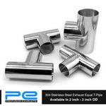 Exhaust T Piece Equal Tee Pipe Connector 2" 2.5" 3" 51mm 63mm 76mm 304SS