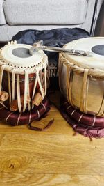 Bina Set of Tablas. Indian Musical Instrument